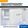 Interior view of a refrigerator compartment with a focus on the freezer zone. Produktbild-Vorschau
