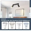ZMH LED Deckenstrahler 2 Flammig Schwarz GU10 Schwenkbar Produktbild-Vorschau 2