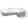 Design 9-tlg. Garten-Sofagarnitur mit Kissen Schwarz Poly Produktbild-Vorschau 3