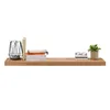 Wandregal Eiche massiv 80x22x4 cm -  gerade Kante – Produktbild-Vorschau 1