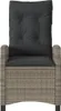 Gartensessel Verstellbar mit Kissen Grau Poly Rattan Produktbild-Vorschau 4