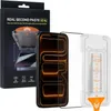 A product shot of a screen protector for an iPhone, including its packaging and installation guide. Anteprima dell’immagine prodotto
