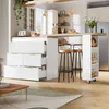 MODFU Küchenbuffet Sideboard mit Schubladen und Offener Produktbild-Vorschau 9