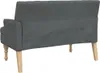 Lavice s polštáři 113 x 64,5 x 75,5 cm textil Tmavě šedá Náhled obrázku produktu 7