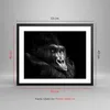 Gerahmtes Poster - Schwarzer Rahmen - Affe Gorilla Porträt Produktbild-Vorschau 5