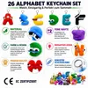wiztex Alpha Bet Lore sleutelhanger set - Draagbare, zachte Productafbeelding-voorbeeld 3