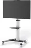 A TV stand with a screen mounted on it, shown against a white background. Produktbild-Vorschau