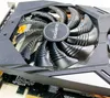 A close-up view of a computer graphics card fan and heatsink. Podgląd zdjęcia produktu
