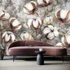 Muralo Vlies Fototapete BAUMWOLLE Blumen Pflanzen Beton Produktbild-Vorschau 4