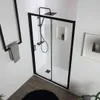 Porta doccia nicchia nero opaco scorrevole 130 cm | City Anteprima dell’immagine prodotto 2