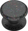 A black PopSocket with iridescent confetti-like pieces embedded in the top surface, shown against a white background. Podgląd zdjęcia produktu