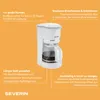 Severin KA 4323, Kávovar, 1,25 L, Mletá káva, 900 W, Biela Náhľad obrázku produktu 13