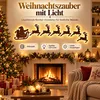 Weihnachtsbeleuchtung Holz Wanddeko, LED Rentier Dekoration Produktbild-Vorschau 7