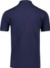 A plain navy blue polo shirt shown from the back. Produktbild-Vorschau