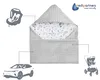 Kuscheldecke für babys, Einschlagdecke, Baumwolle, 85x85, Produktbild-Vorschau 6