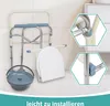 Jayseuw Faltbar Toilettenstuhl inkl. Eimer Höhenverstellbar Produktbild-Vorschau 5
