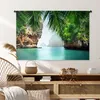 MuchoWow® Wandteppich Wandbehang Meer - Palme - Berg - Produktbild-Vorschau 6