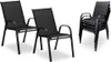2er Set Stapelstühle schwarz – Hochlehner Gartenstühle mit Produktbild-Vorschau 1