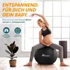 TRESKO Gym lopta (čierna, 75 cm) s pumpou Fitness lopta Náhľad obrázku produktu 7