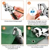 Magnetische Ösenpresse aus Edelstahl, Profi Ösenzange Set Produktbild-Vorschau 4