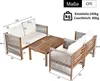 Merax 4-tlg. Gartenlounge-Set, Gartengarnitur aus Holz und Produktbild-Vorschau 7