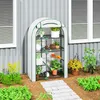 Serre Outsunny avec porte coulissante, étagères, serre en Voir les images du produit 2