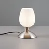 Tischlampe - H 18 cm - Nickelfarben matt - Weiß - Metall - Produktbild-Vorschau 10