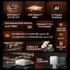 A collage of images showcasing the features and specifications of a mini PC. Produktbild-Vorschau