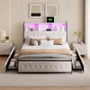 INONEFT Stauraumbett 160x200cm mit 4 Schubladen, Doppelbett Produktbild-Vorschau 4