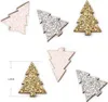 A collection of glittery Christmas tree confetti in white, silver, and gold. Produktbild-Vorschau