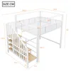 Flieks Etagenbett 140x200cm mit Treppe und Ablagen, Produktbild-Vorschau 4