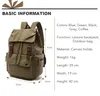 Zaino da trekking vintage in tela, con scomparto per laptop Anteprima dell’immagine prodotto 2