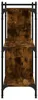 vidaXL Regál na knihy 3 police Smoked Oak 76x32x88 cm Náhľad obrázku produktu 5