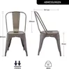 4x Küchenstuhl Stuhl Esszimmerstuhl aus METALL Sitzfläche Produktbild-Vorschau 7