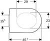 GEBERIT toiletzitting Renova Plan, wit, 573.085.00.0, met Productafbeelding-voorbeeld 3