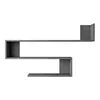 A modern, angular gray shelf unit with a concrete-like texture, presented against a plain white background. Produktbild-Vorschau