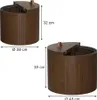 Couchtisch-Set Vicco Tavilo Nussbaum 48 x 48 cm 2 Teile, Produktbild-Vorschau 7