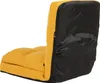 A yellow and black floor chair is shown from the side against a white background. Podgląd zdjęcia produktu