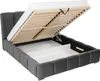 A bed frame with the mattress support mechanism open, revealing storage space underneath. Náhled obrázku produktu