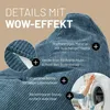 LUMALAND Sitzsack Hocker Set Cord mit Füllung EPS Perlen Produktbild-Vorschau 5