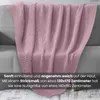 Kuscheldecke Strick OEKO-TEX 140x190 rosa - warme weiche Produktbild-Vorschau 2