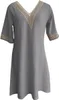 ASKSA Damen Kurzarm Sommerkleid Knielang A-Linie Kleider Produktbild-Vorschau 2