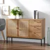 CALICOSY - Buffet 2 portes et 3 tiroirs en rotin L120 cm - Voir les images du produit 6