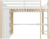 Lit mezzanine, 140 × 200 cm, avec éclairage LED, armoire, Voir les images du produit 8