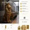 Mauro Ferretti Dekofigur König Löwenmantel 30x42x74 cm gold Produktbild-Vorschau 14