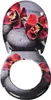 A toilet seat with a floral and stone design. Produktbild-Vorschau