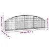 vidaXL Gabion avec arc surélevé 200x30x40/60 cm Fer Voir les images du produit 5