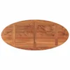 An oval wooden tabletop shown from above. Podgląd zdjęcia produktu
