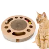 Kratzbrett Katze mit 2 Klingelballs, 3 in 1 Kratzpappe für Produktbild-Vorschau 1
