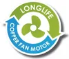 A circular badge with a fan graphic and text related to product features. Náhled obrázku produktu